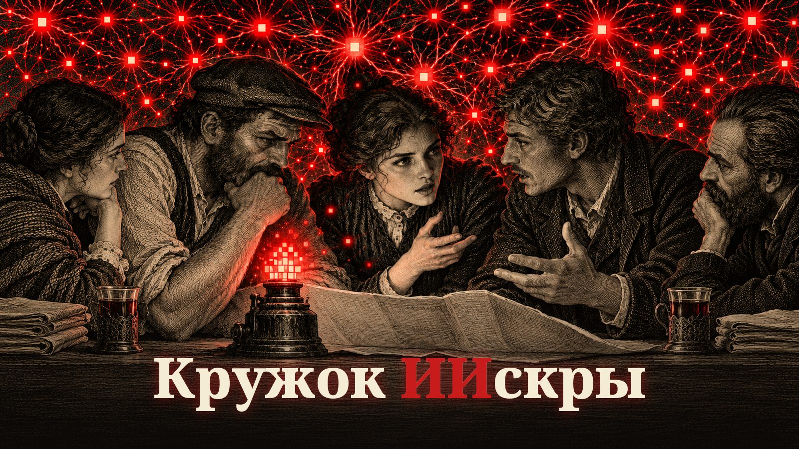 Кружок ИИскры: товарищи спорят над газетой