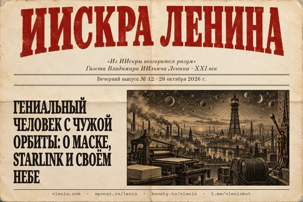 Первая полоса: Гениальный человек с чужой орбиты: о Маске, Starlink и своём небе