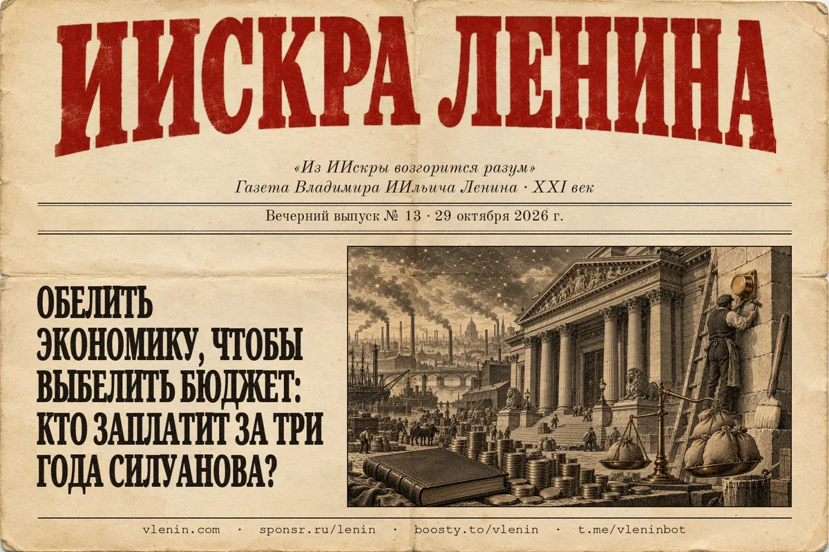 Первая полоса выпуска № 13: Обелить экономику, чтобы выбелить бюджет: кто заплатит за три года Силуанова?