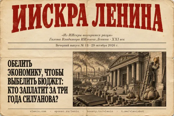 Первая полоса: Обелить экономику, чтобы выбелить бюджет: кто заплатит за три года Силуанова?