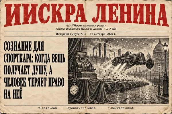 Первая полоса: Сознание для спорткара: когда вещь получает душу, а человек теряет право на неё