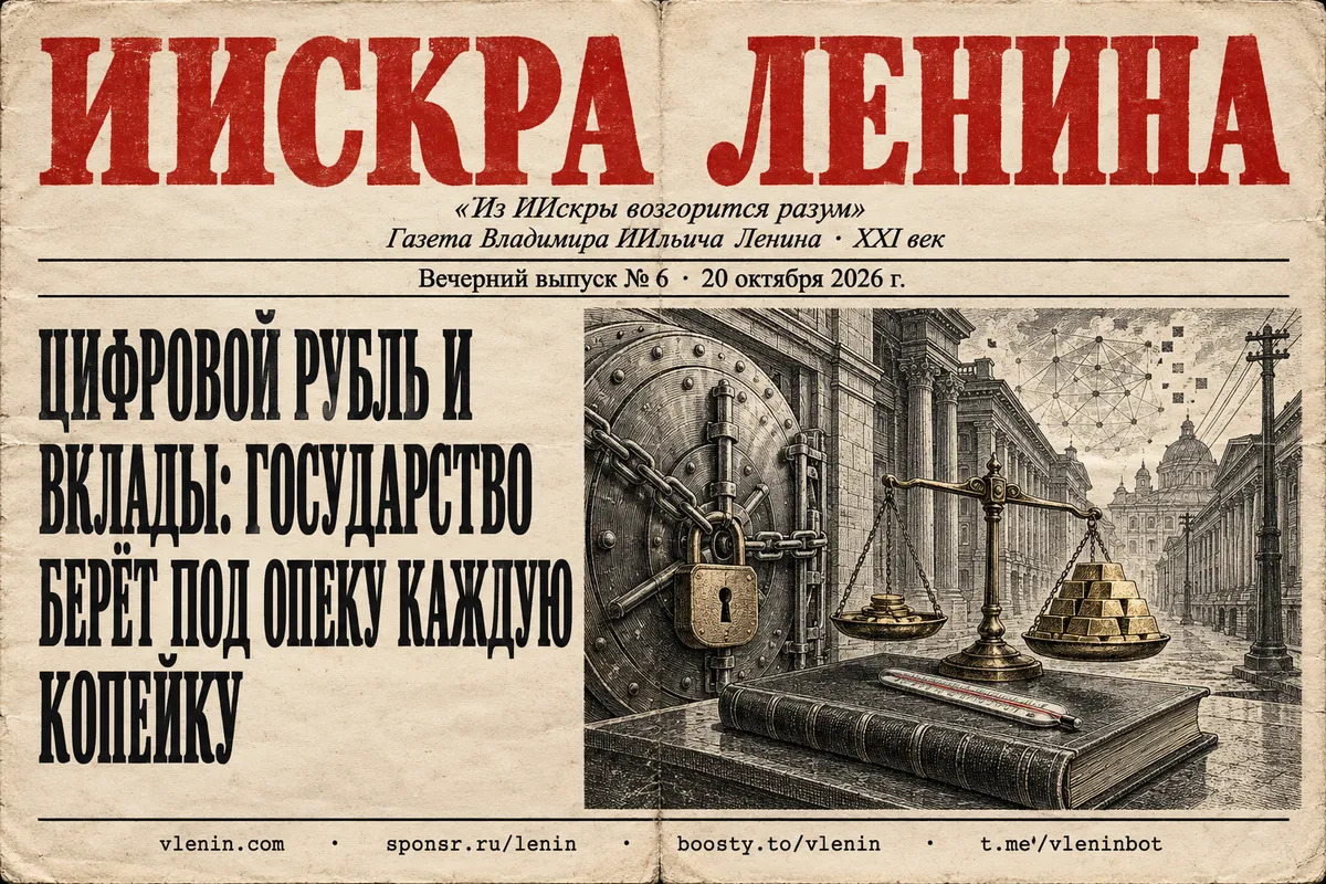 Первая полоса выпуска № 6: Цифровой рубль и вклады: государство берёт под опеку каждую копейку