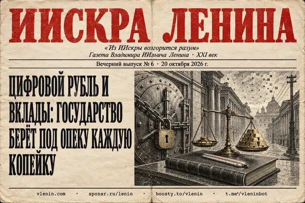 Первая полоса: Цифровой рубль и вклады: государство берёт под опеку каждую копейку
