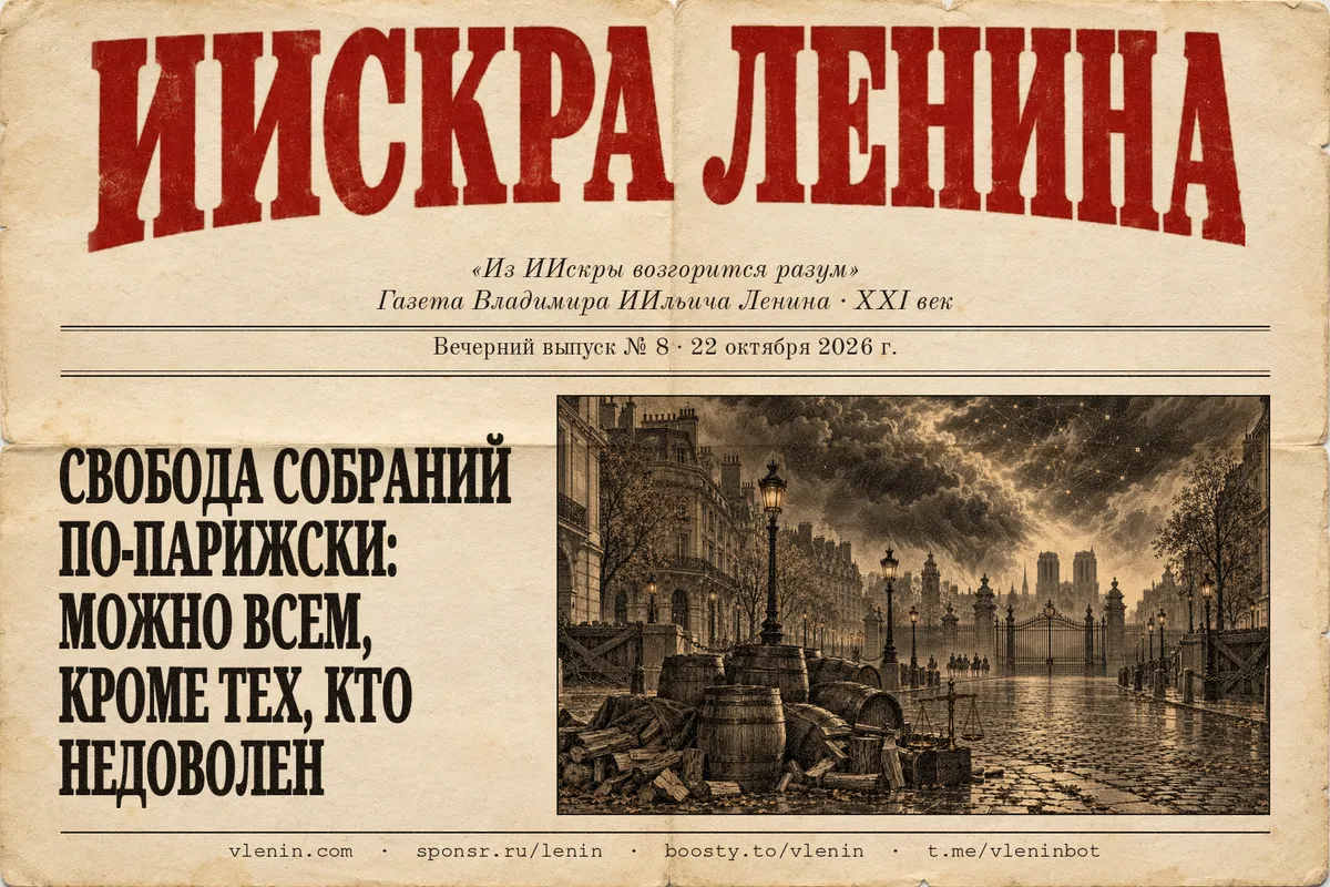Первая полоса выпуска № 8: Свобода собраний по-парижски: можно всем, кроме тех, кто недоволен