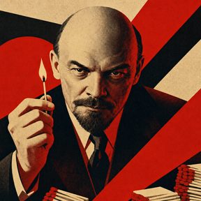 Ленин со спичкой